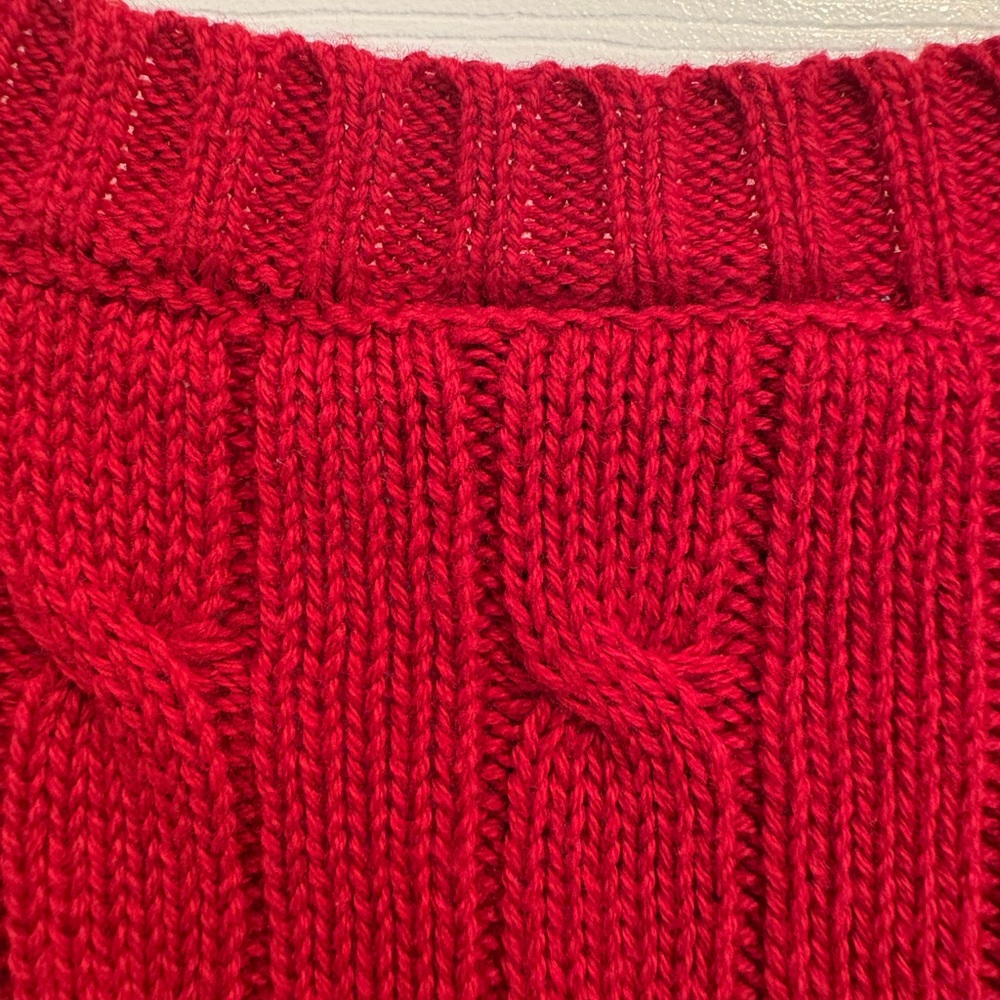 Classic Elements Red Cable Knit Sweater Vest Wome… - image 4